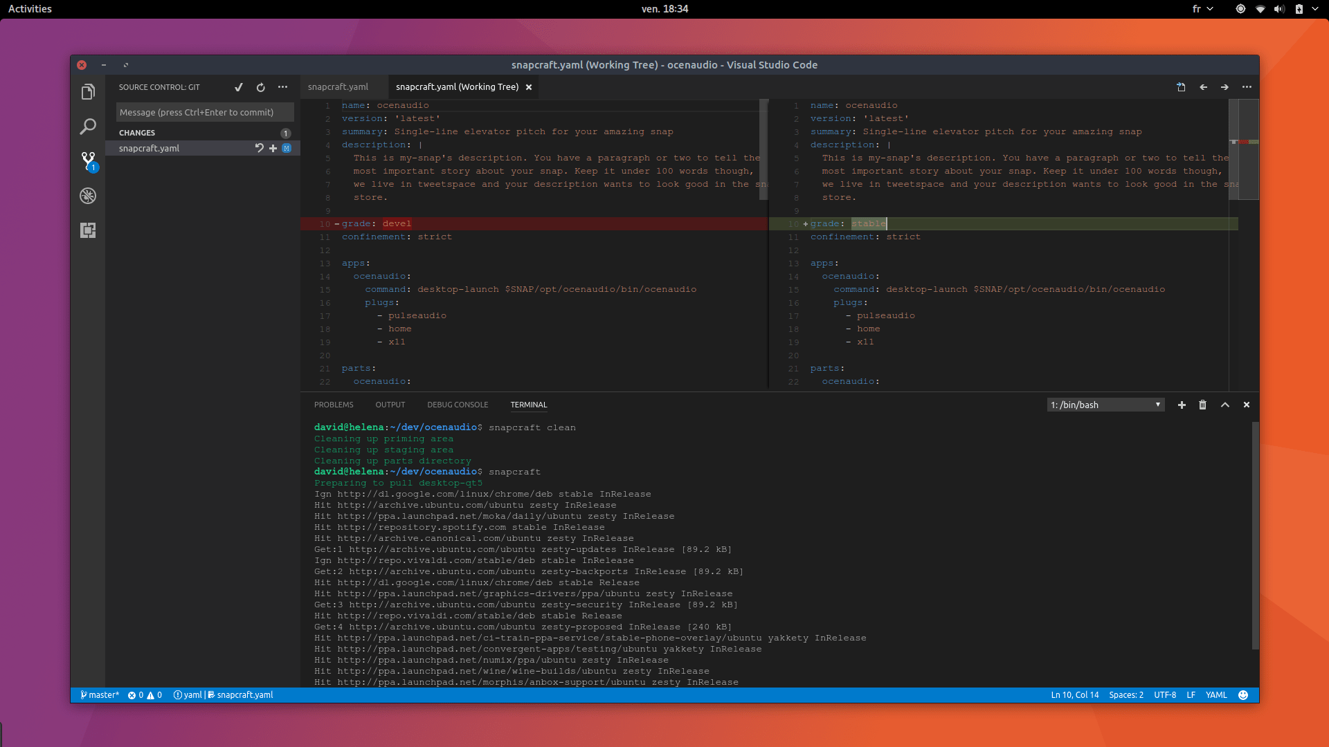 Ubuntu with vscode